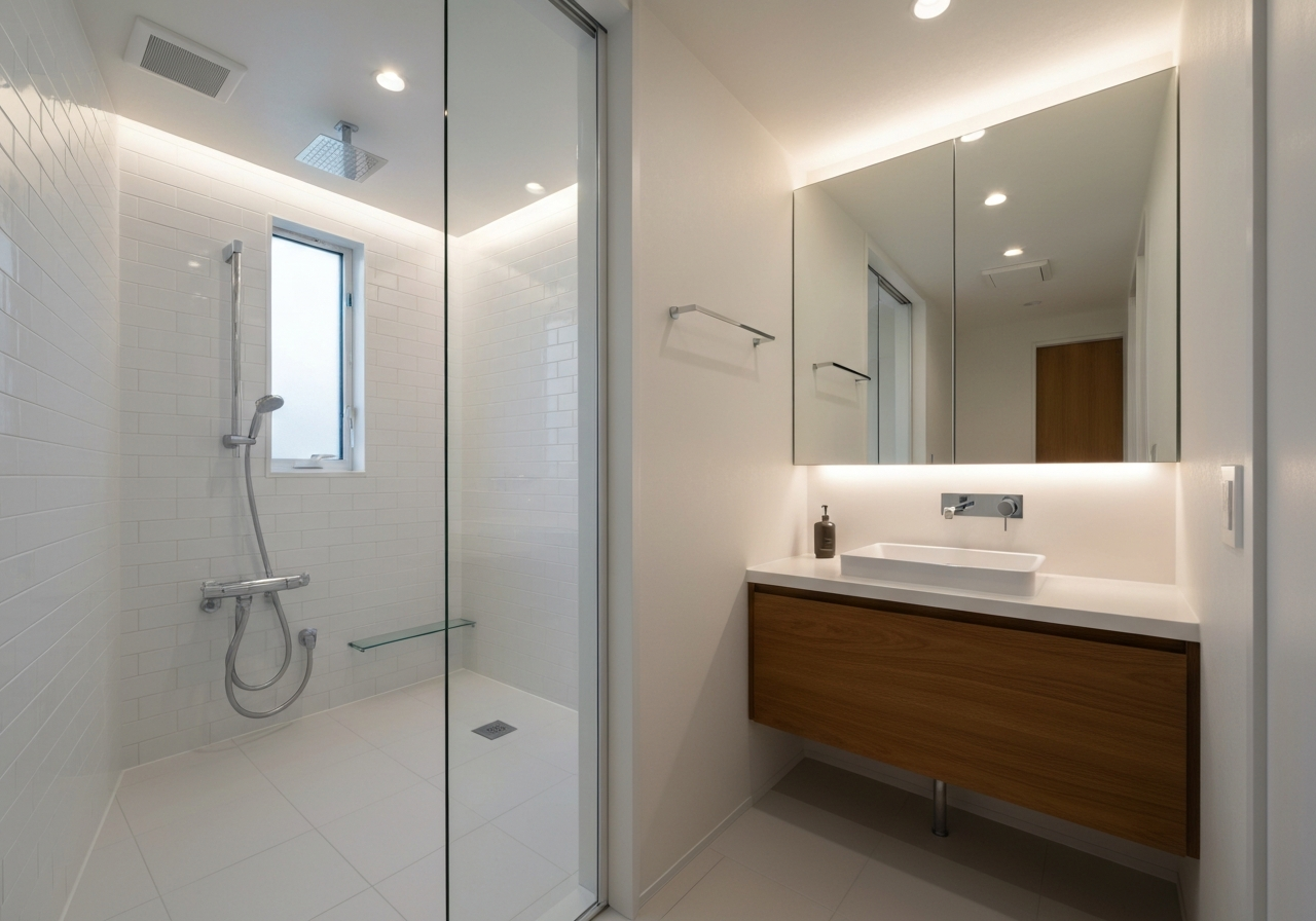 施工事例 - モダンなバスルーム